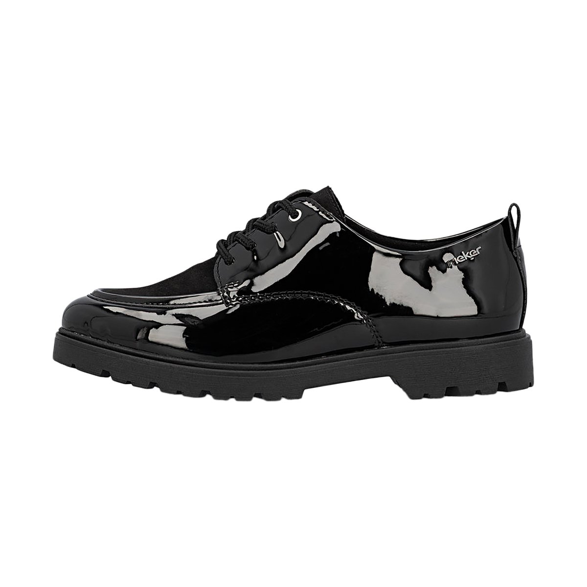 Derbies Cuir Softlack noir, RIEKER