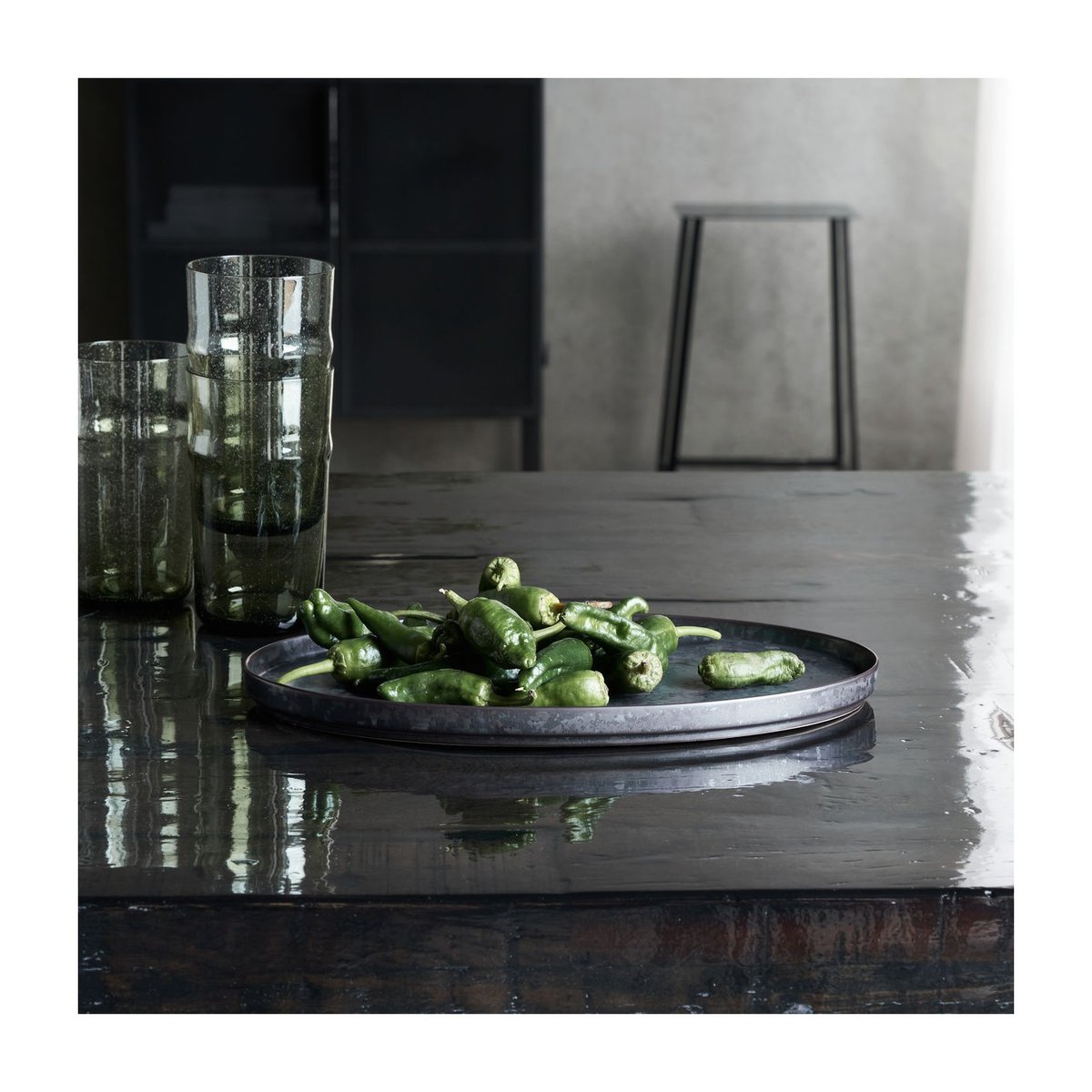 Plat de Service 30 x 19 cm Pion noir, HOUSE DOCTOR
