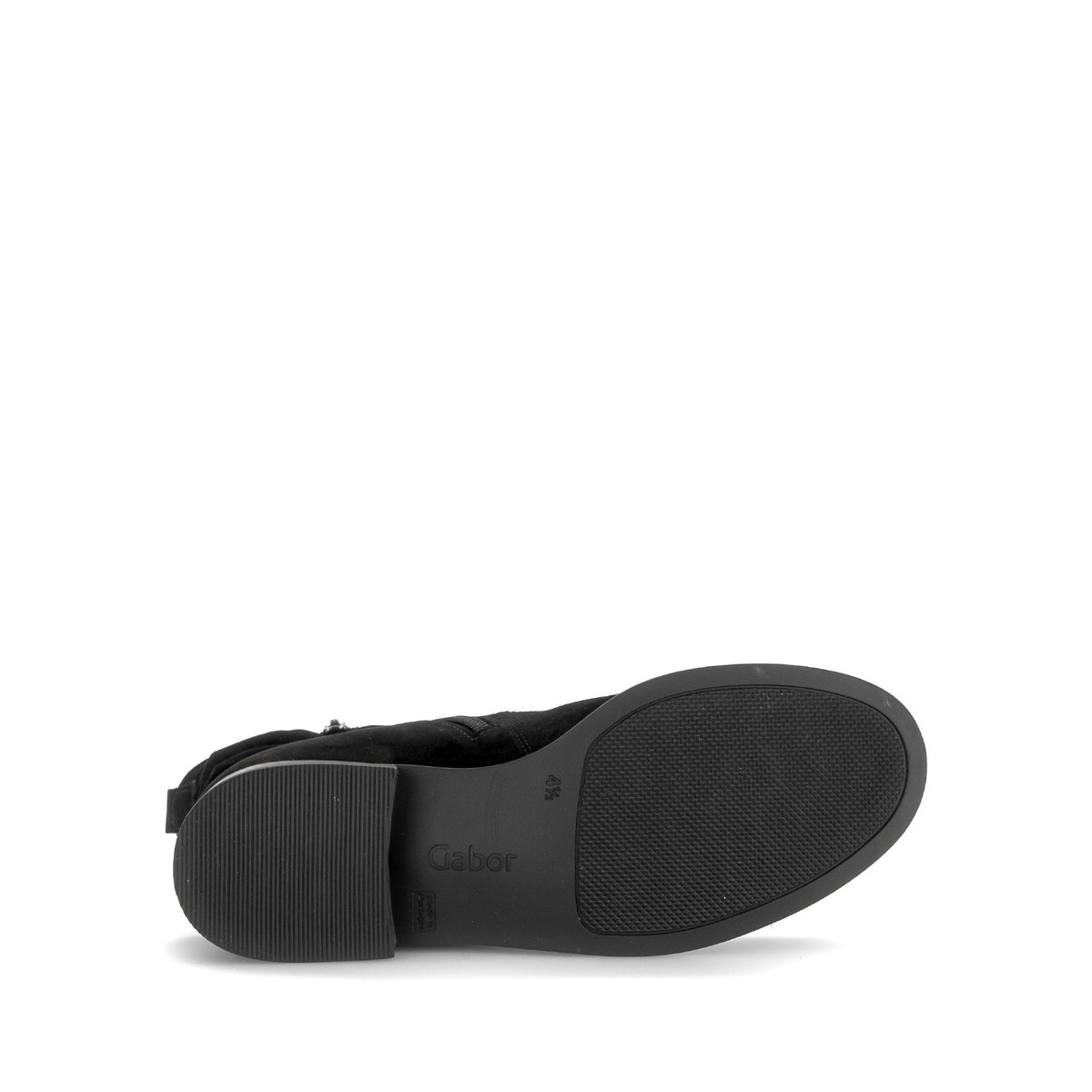 Bottines en cuir lisse à talon décroché noir velours, GABOR