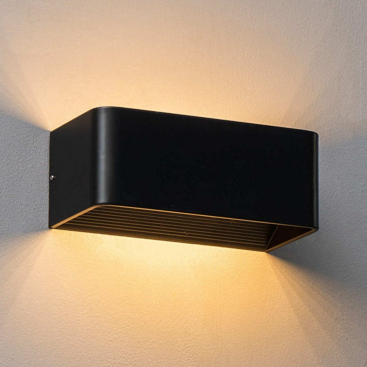 Applique LED double flux chic - QUADRA noir, KOSILUM