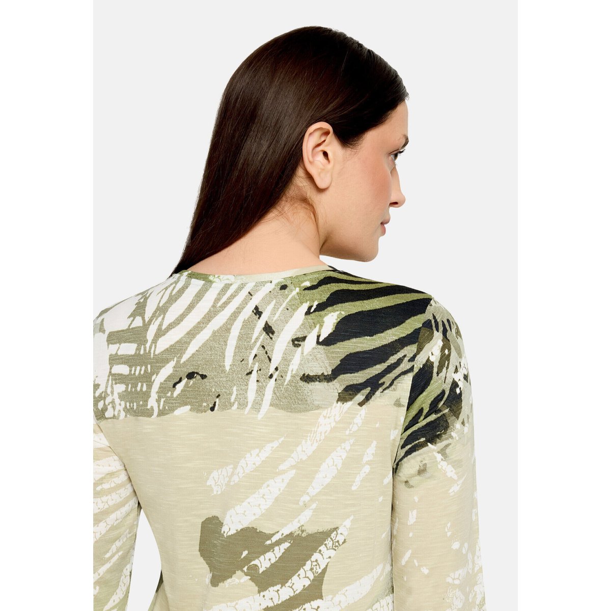 T-shirt basique à imprimé khaki/cream, BETTY BARCLAY