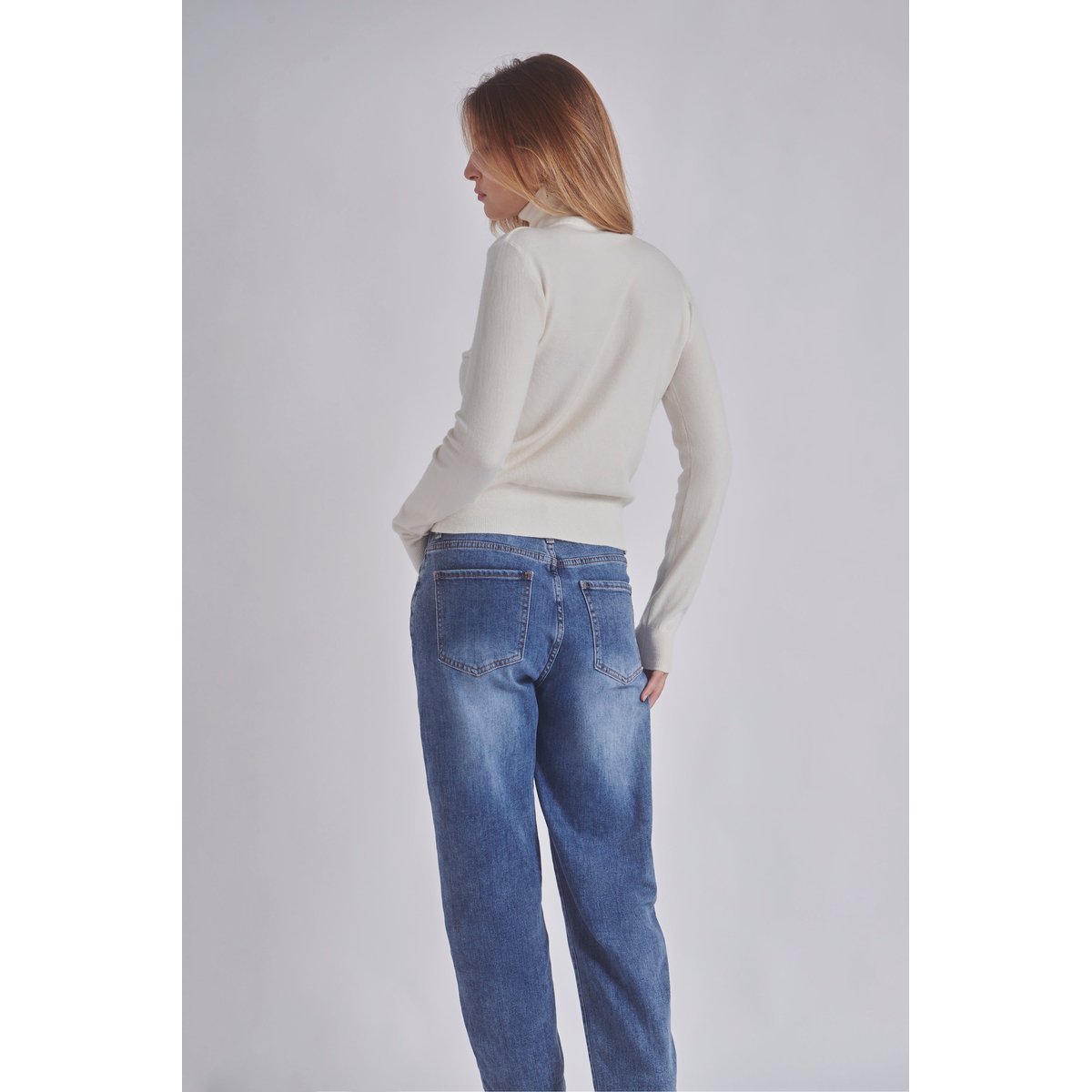 Pull col roulé SIMON blanc creme, BENOA