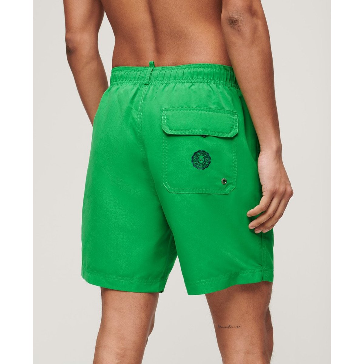 Short de bain Polo recyclé 43 cm vert drop kick, SUPERDRY