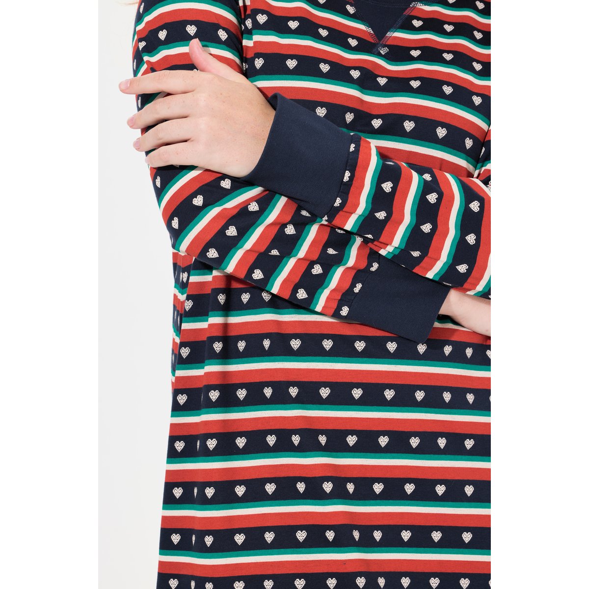 Chemise de nuit en coton bio marine, ULLA POPKEN