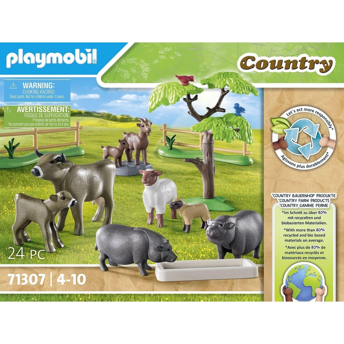 -Animaux de la ferme multicolore, PLAYMOBIL