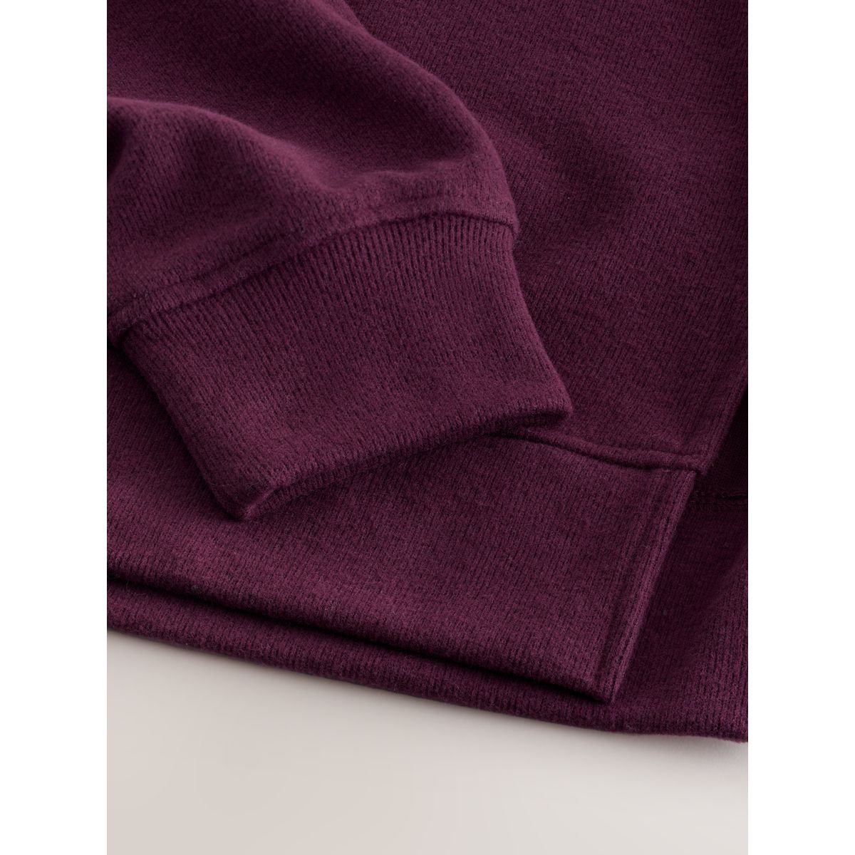 Pull à capuche et col rond côtelé doux bordeaux, NEXT