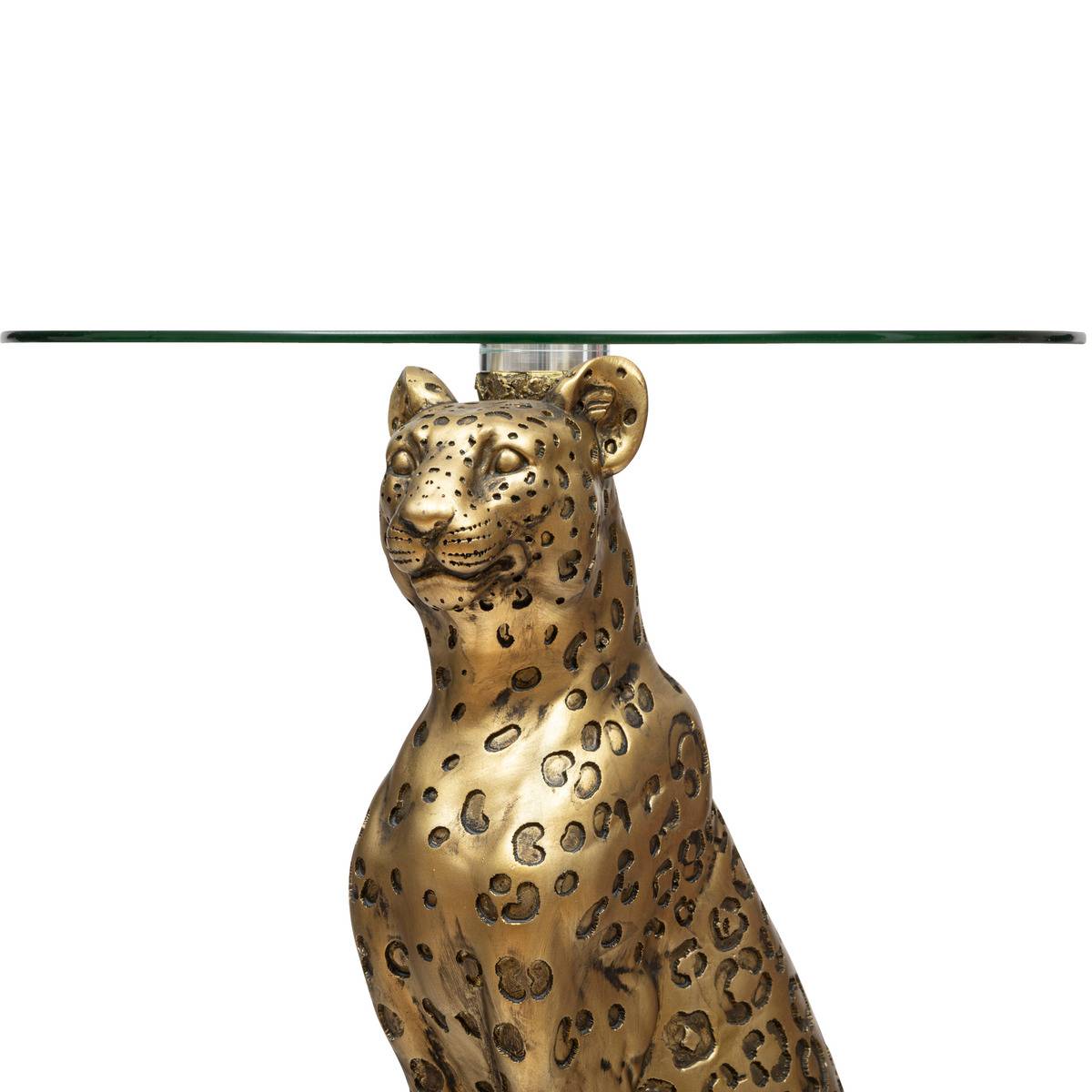 Table d'appoint LEOPARD doré, ATMOSPHERA