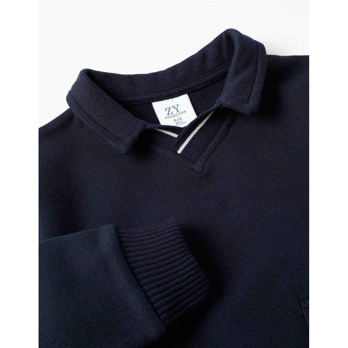 Sweat en coton avec grande poche bleu foncé, ZIPPY
