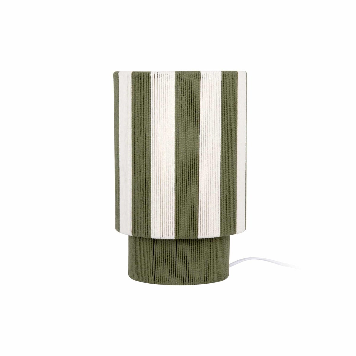 Lampe De Table Coton VIENNA STRIPES vert, LEITMOTIV