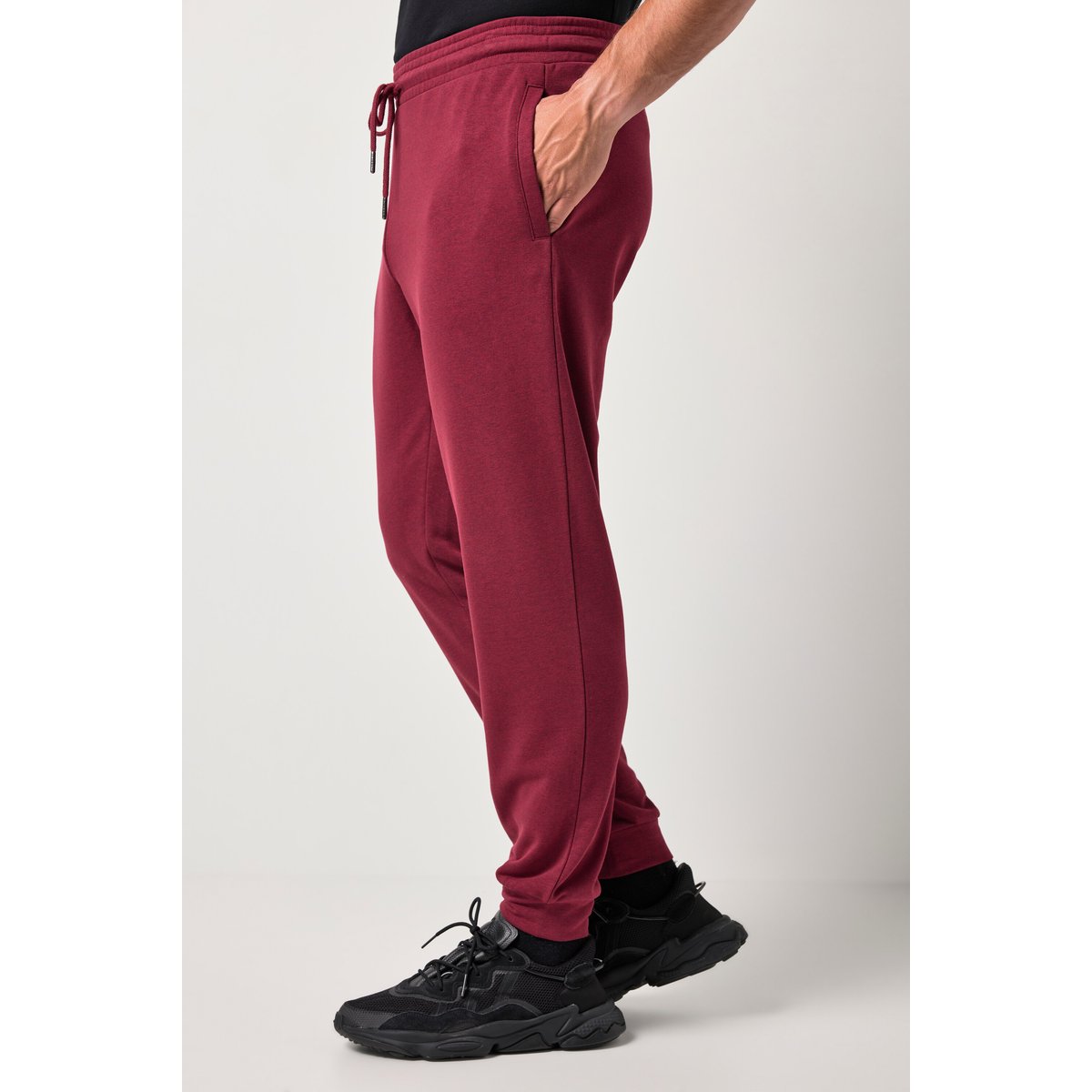 Pantalon en molleton léger rouge rubis, JP1880
