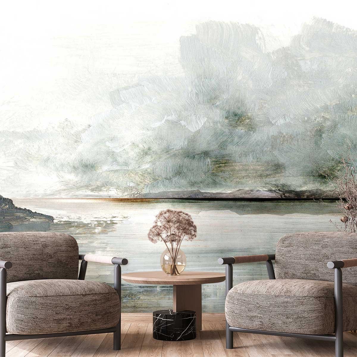 Papier peint voile de brume intissé, HEXOA