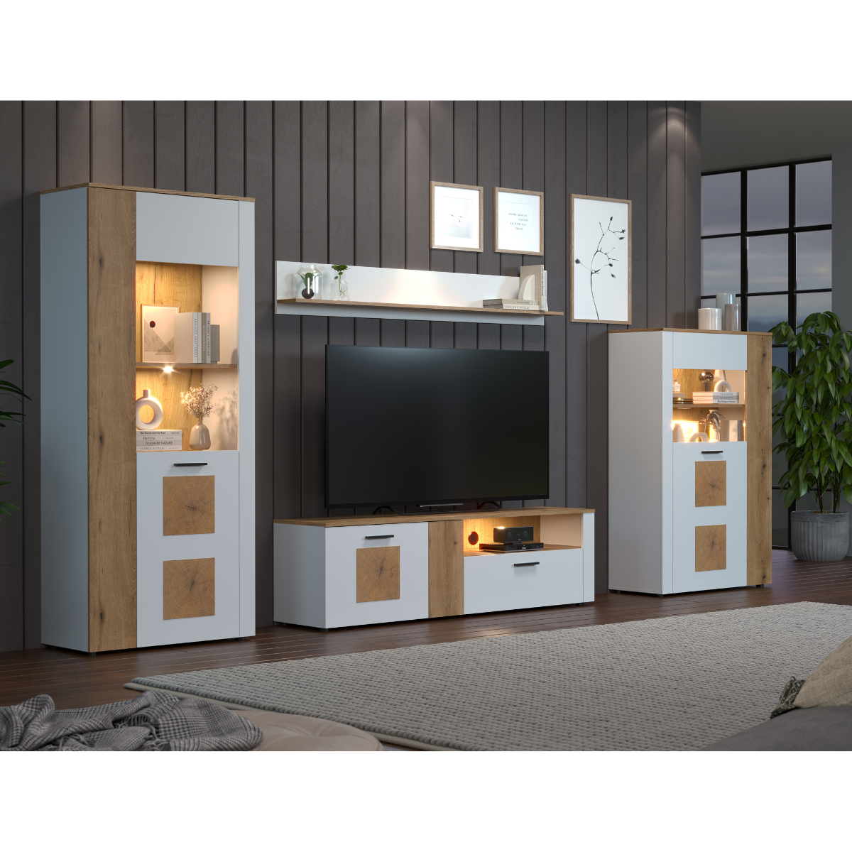Etagère murale avec 1 tablette L170 cm - VITORIA blanc, CALICOSY