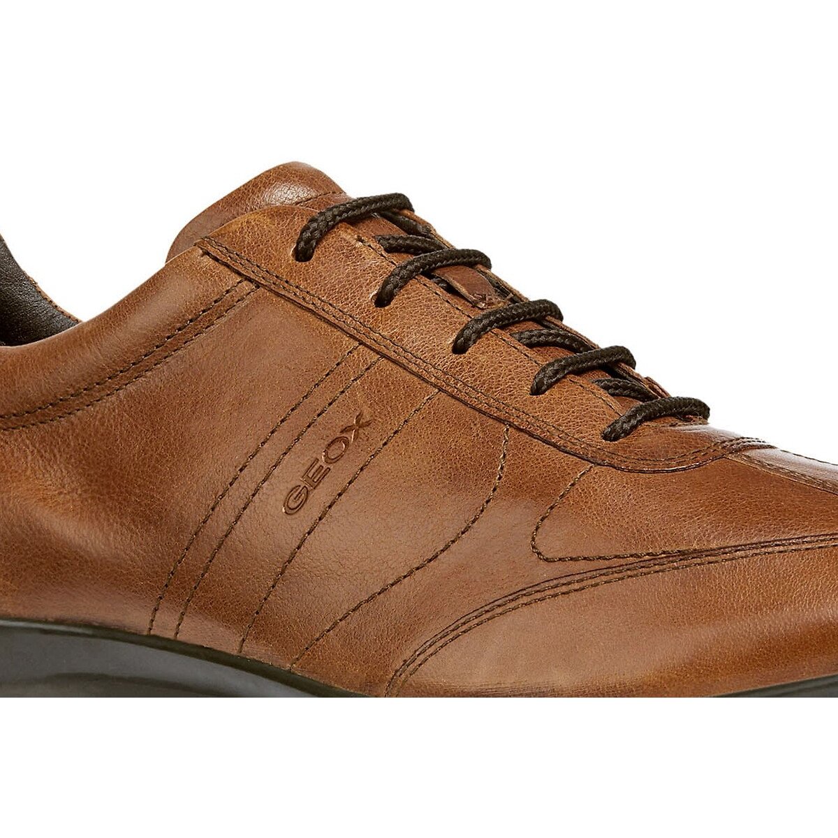 Baskets respirantes en cuir, SYMBOL marron, GEOX