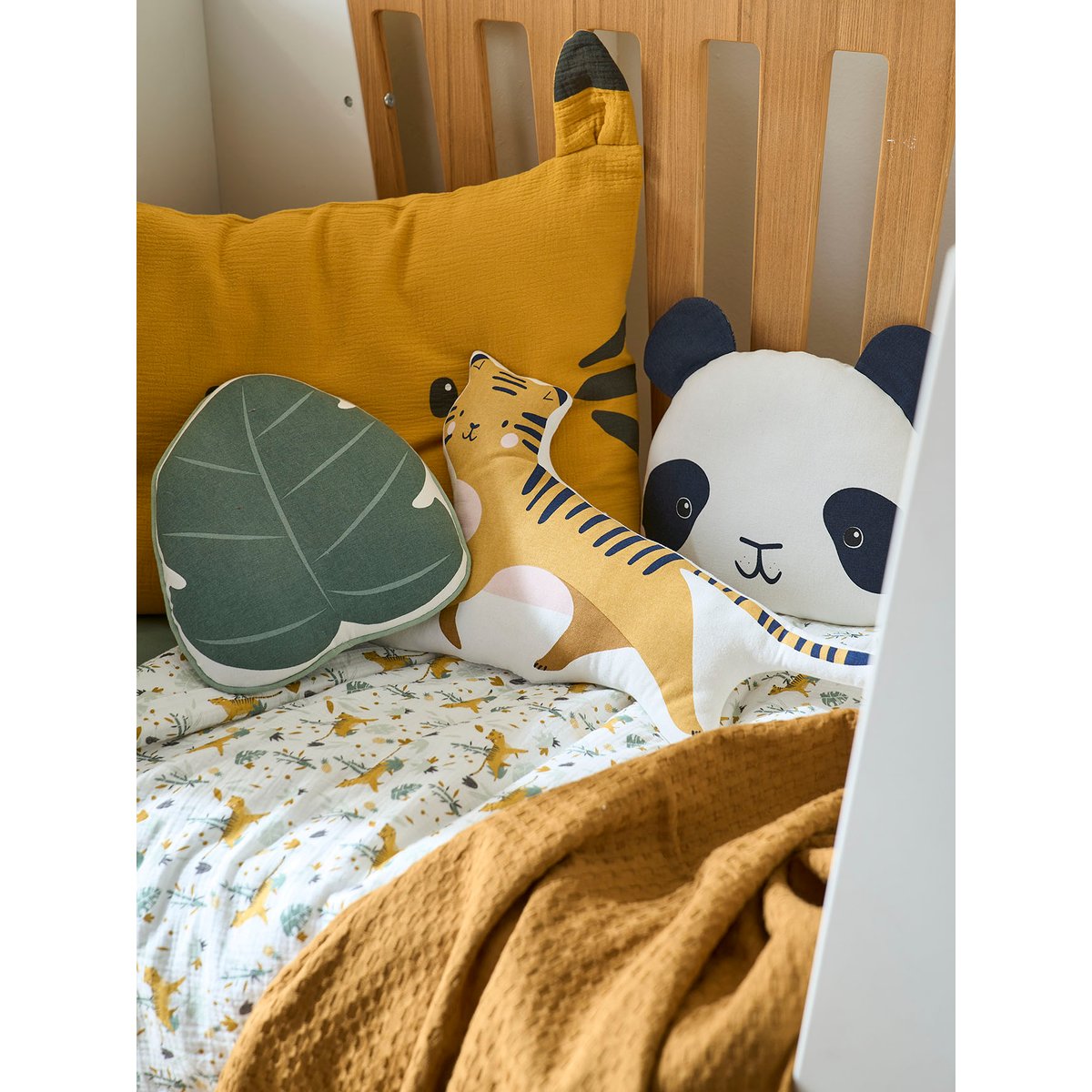 Lot de 3 coussins animaux HANOÏ écru, VERTBAUDET