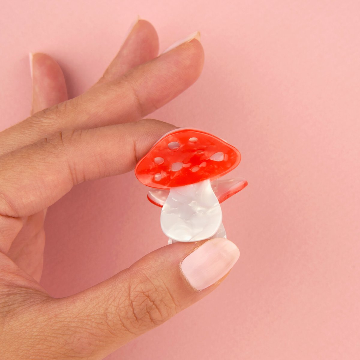 Mini pince à cheveux CHAMPIGNON couleur unique, COUCOU SUZETTE