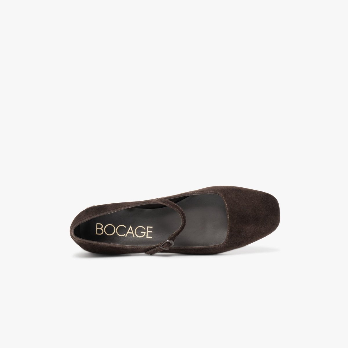Ballerine en cuir BEATRIZ marron chocolat, BOCAGE
