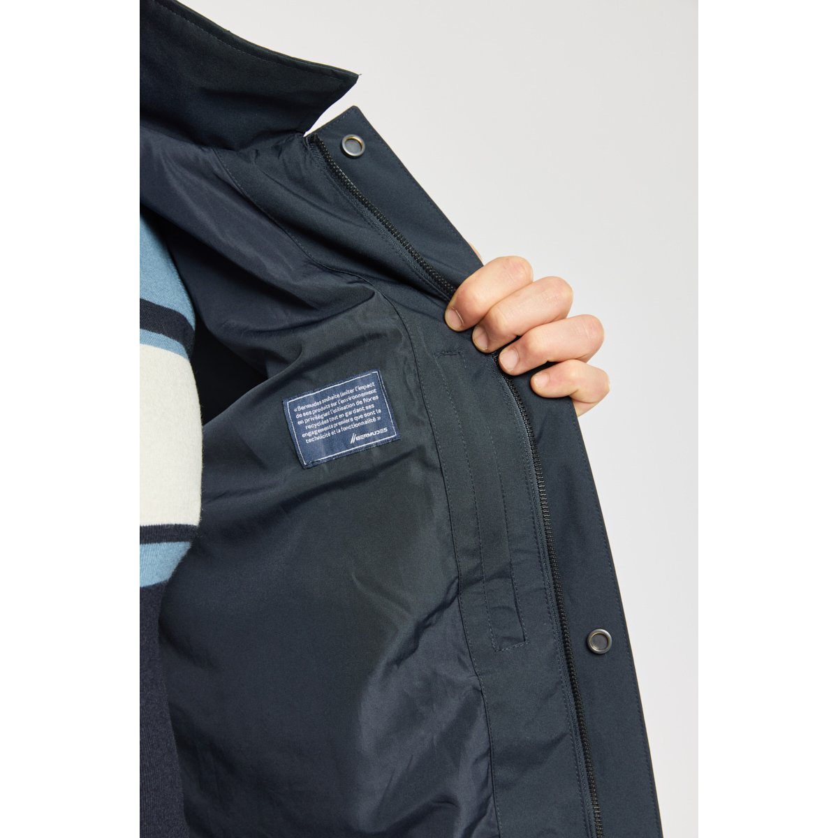 Parka imperméable et respirante unisexeBermudes NOLWENN FALIGOT marine deep, ARMOR-LUX