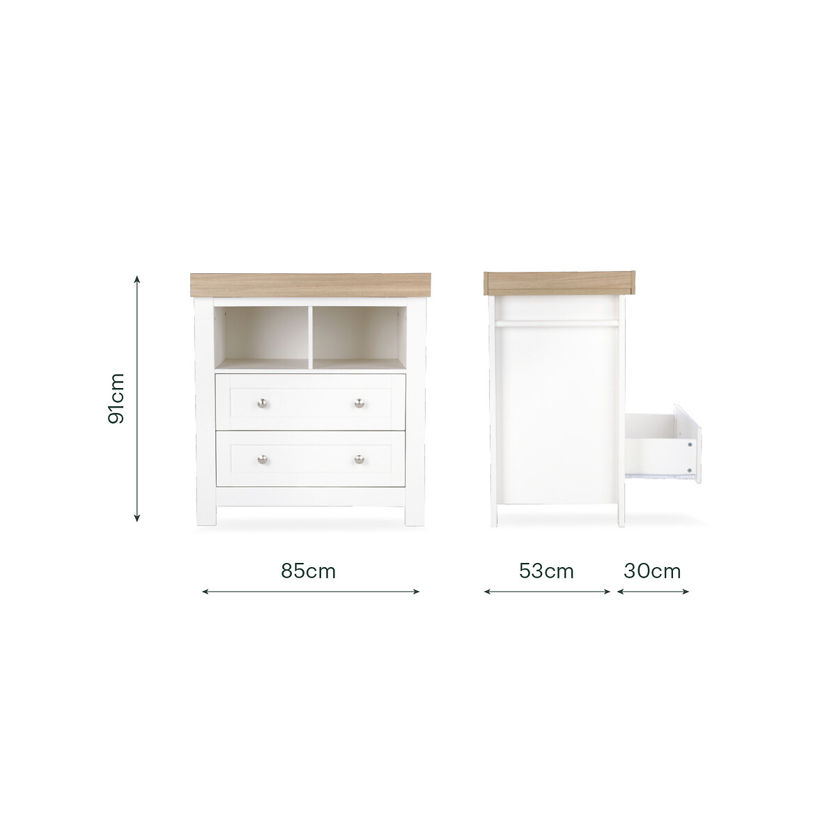 Burford Nursery Dresser & Changer white, CUDDLECO