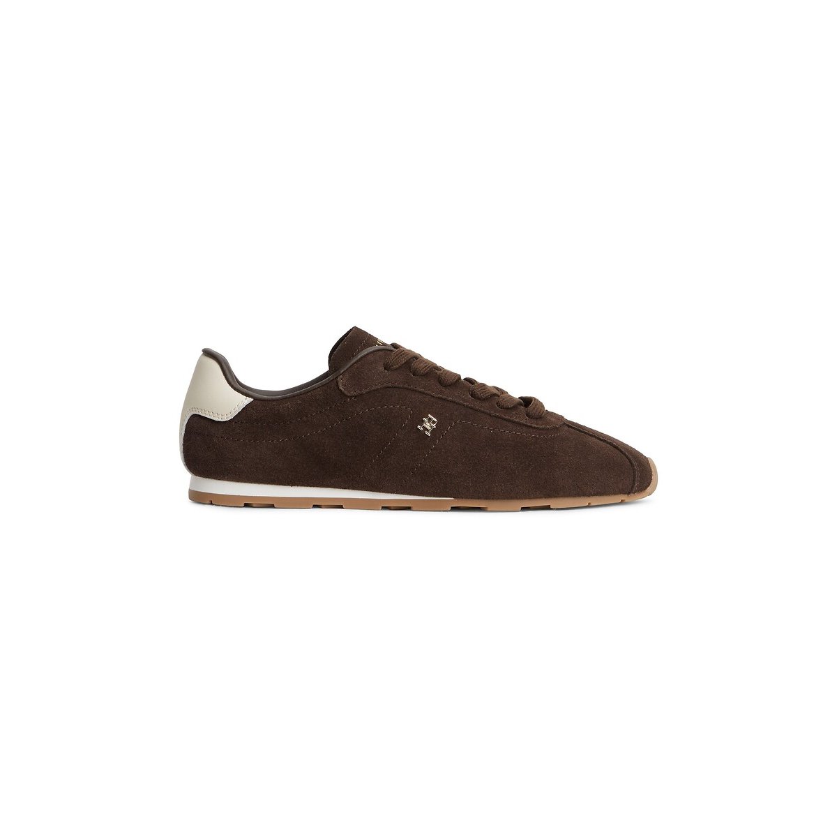 Baskets low profile en cuir suède, THE BELLA marron foncé, TOMMY JEANS