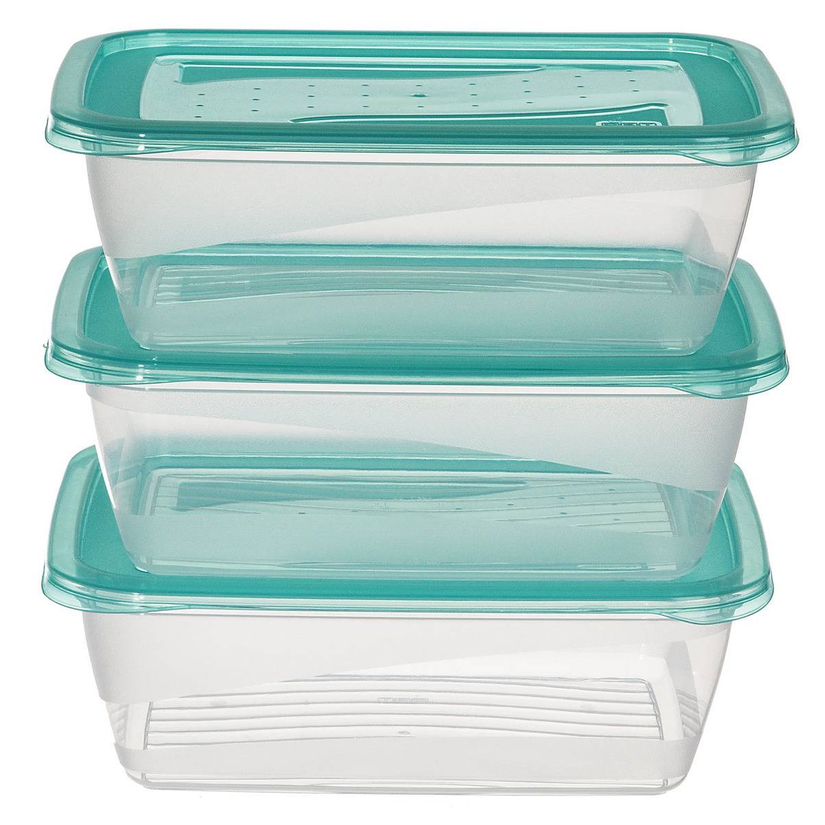 Lot de 3 boîtes de conservation 1,25L FRESH & FREEZE bleu, 5FIVE SIMPLY SMART