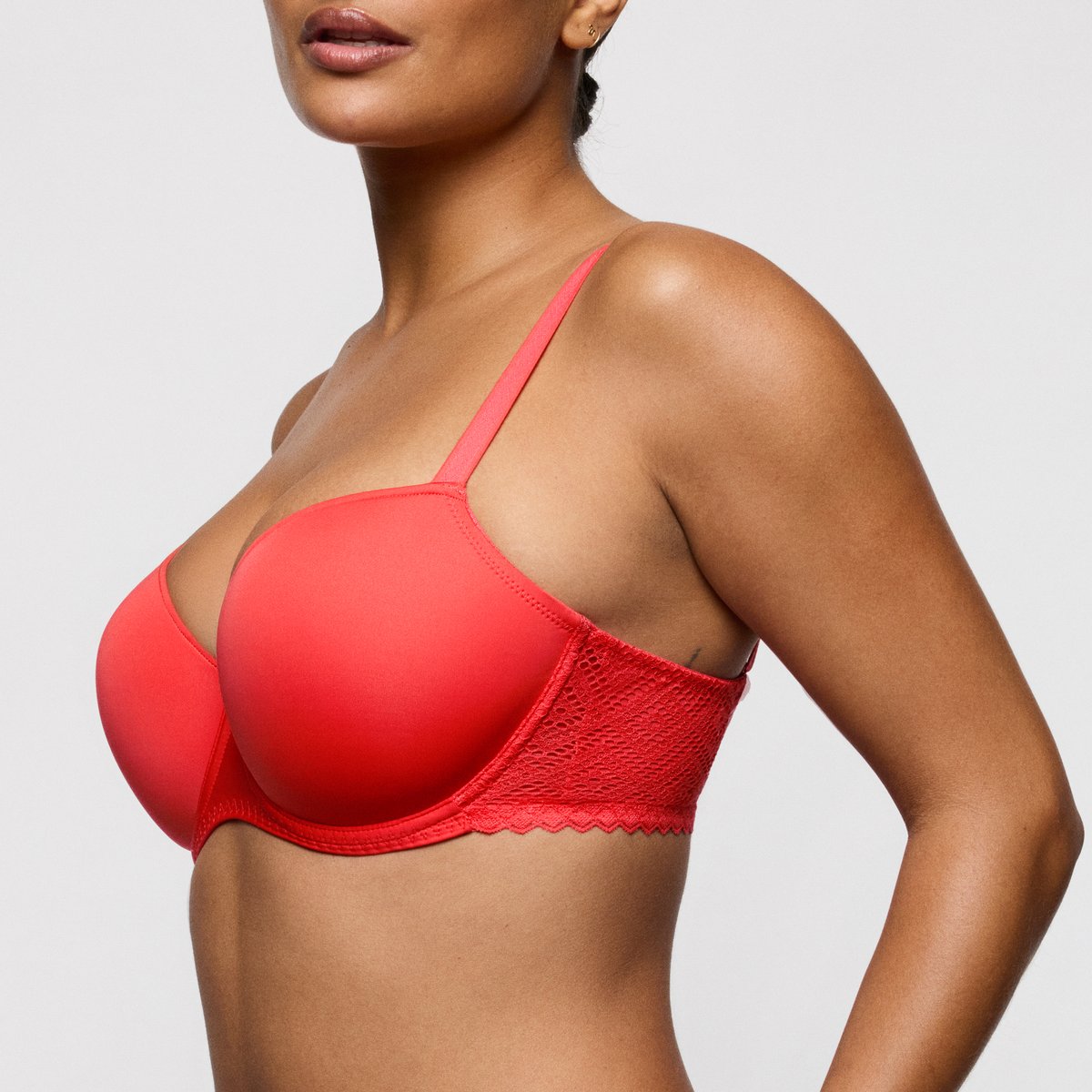 Soutien gorge balconnet rembourré GRACE BAY rouge - corail, PRIMADONNA