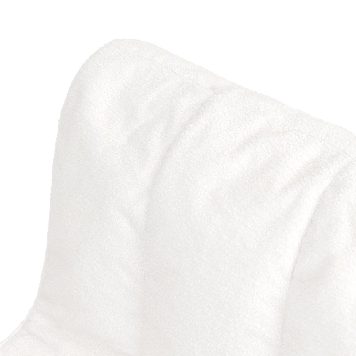Pouf chauffeuse fauteuil de sol en bouclette Oeko-Tex® - SWOOP ivoire, ICON