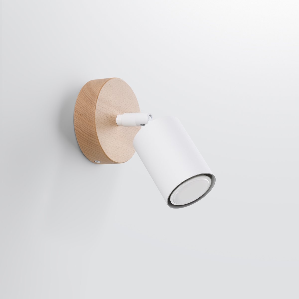 Applique Acier Bois/Blanc GU10 1 Verdo marron, EDEN