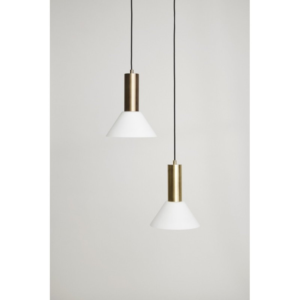 Suspension design verre laiton, HUBSCH