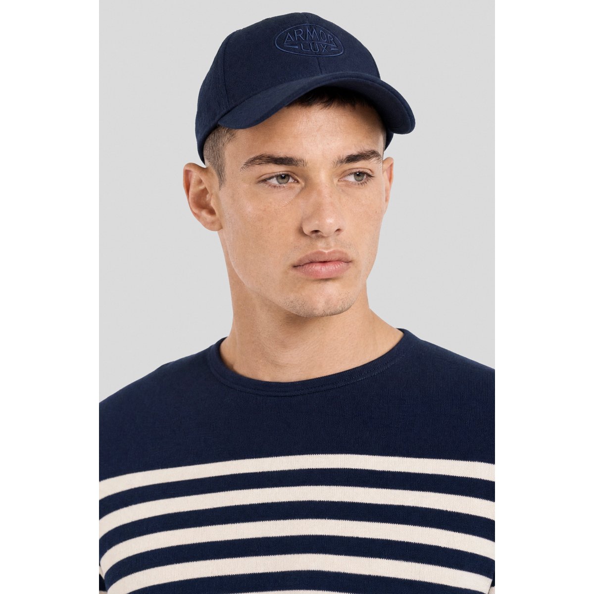 Marinière - coton épais marine deep/ nature/ iris/, ARMOR-LUX