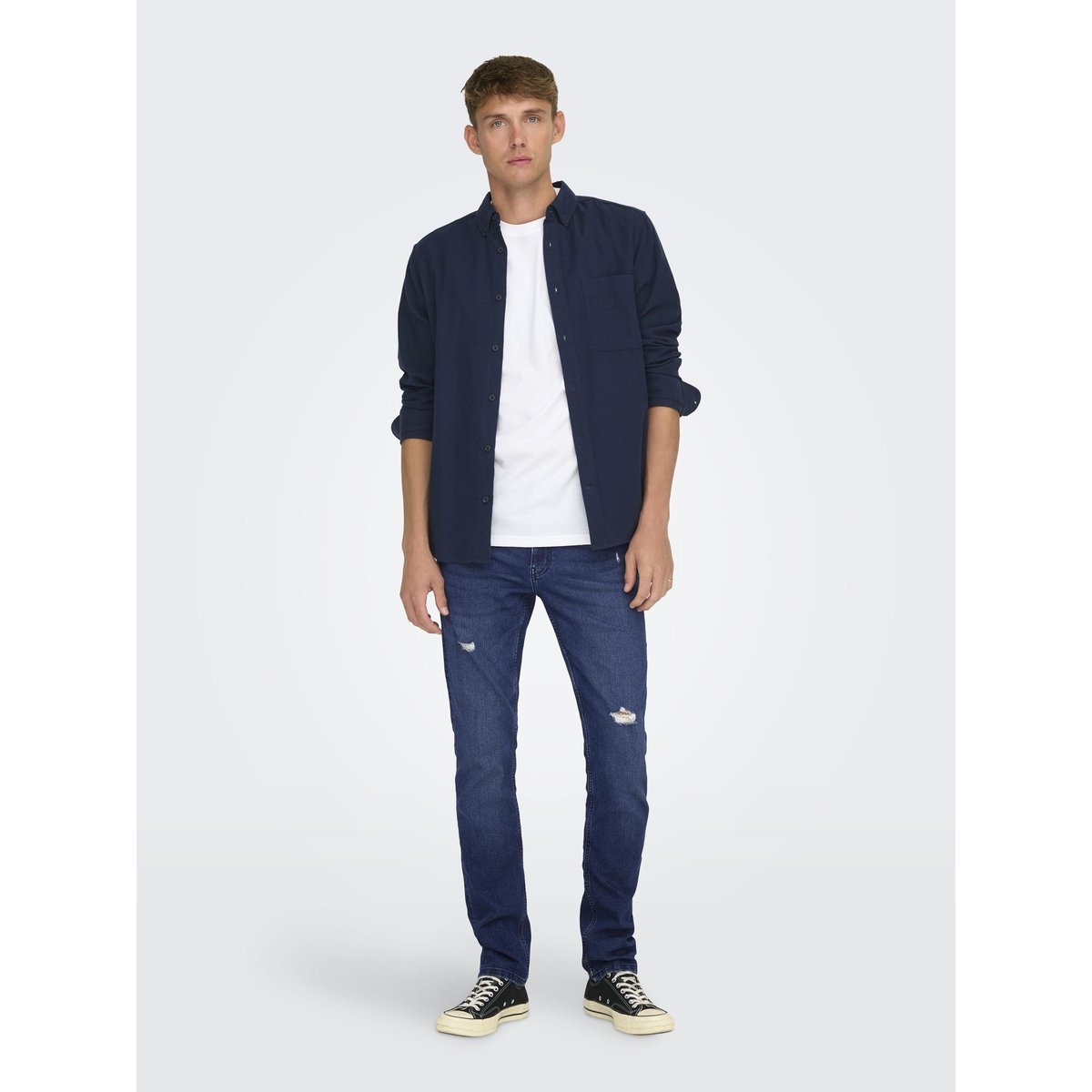 Jean Slim dark blue denim, ONLY & SONS