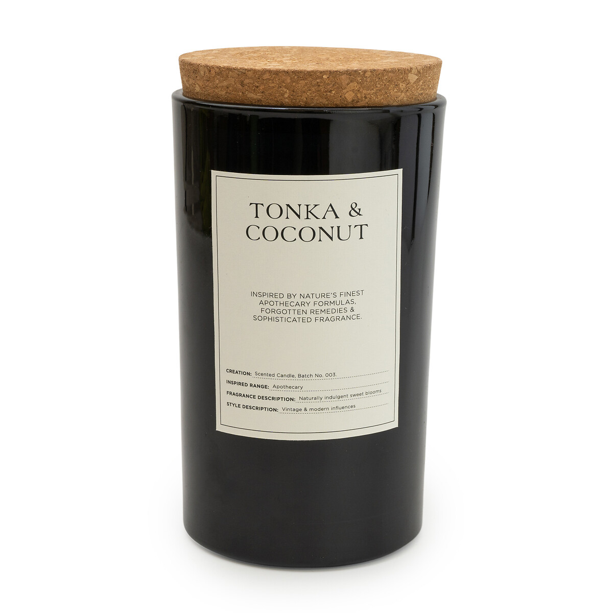 Apothecary Tonka & Coconut Jar Candle black, SO'HOME