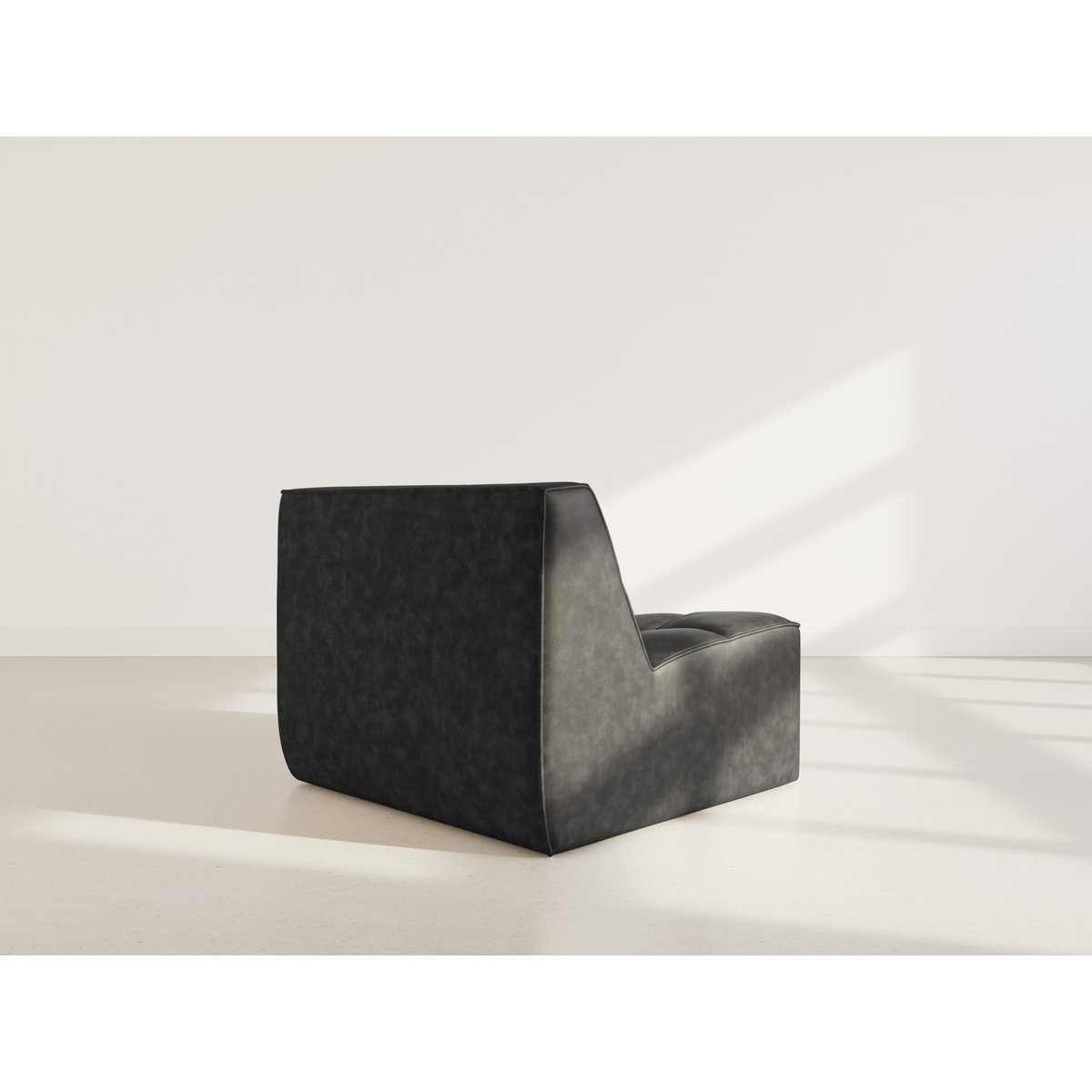 Canapé d'Angle réversible 1 places - ALYA noir, BEST MOBILIER