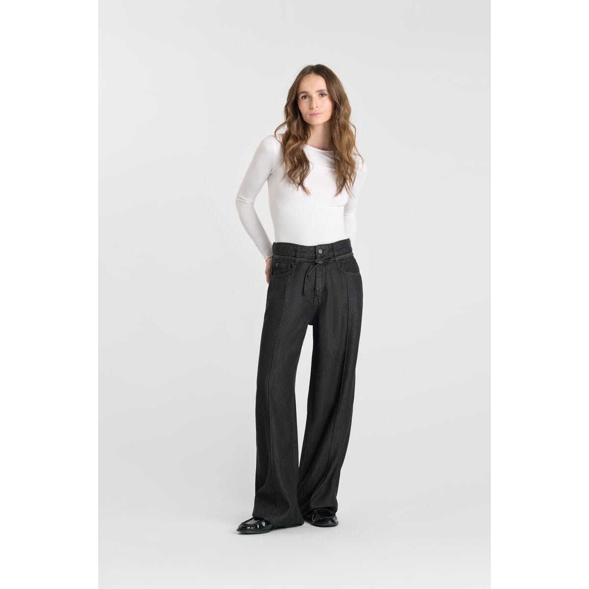 Jeans loose, large SCOTTY, longueur 34 black, LE TEMPS DES CERISES