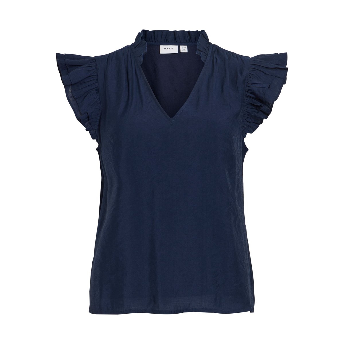 Top À Mancherons navy blazer, VILA