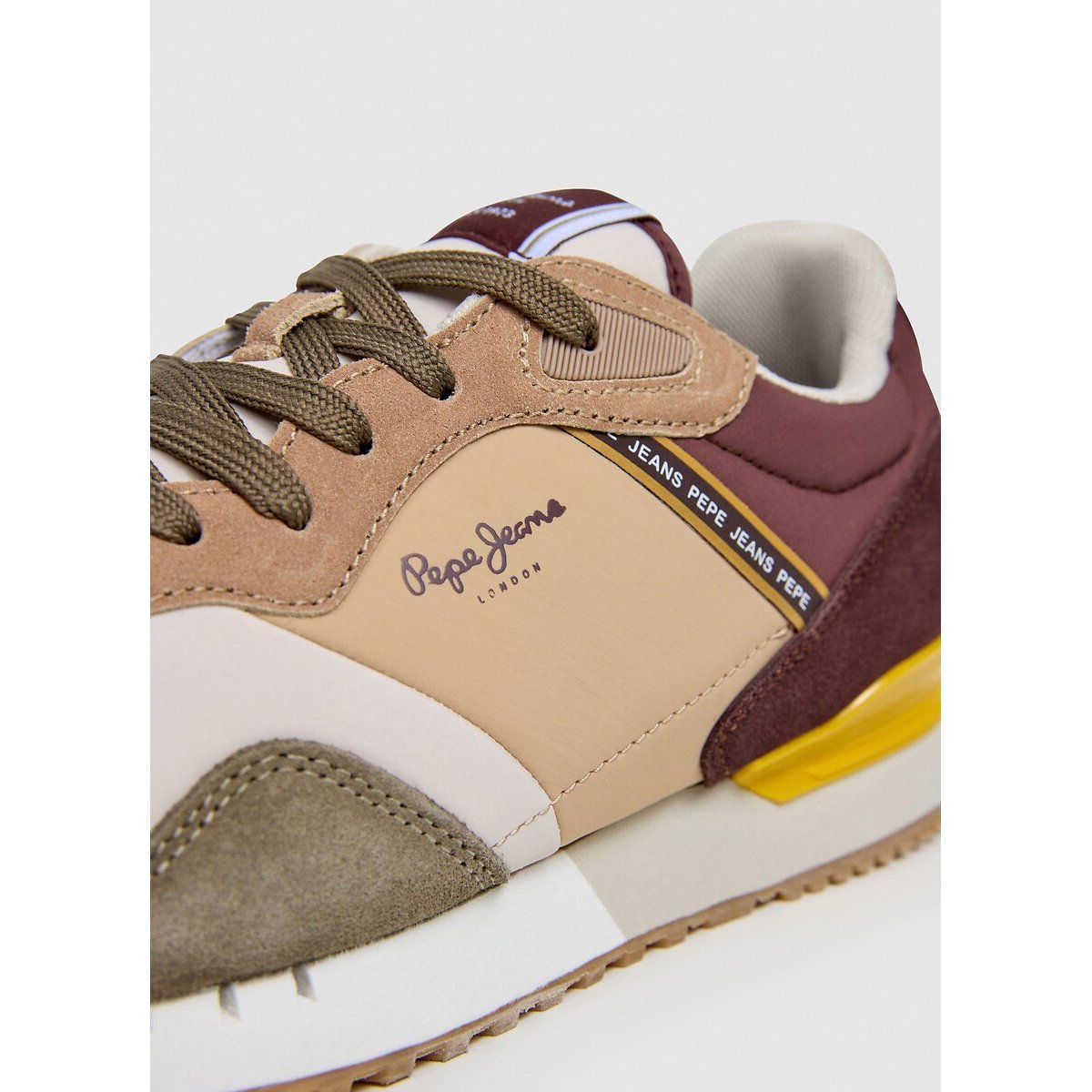 Baskets London Soft beige/kaki, PEPE JEANS