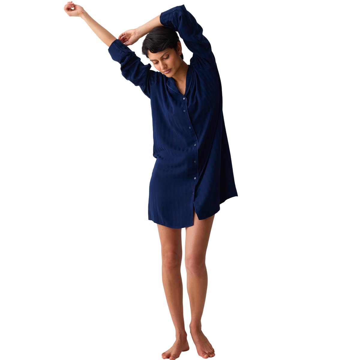 Chemise de nuit AMOURETTE JACQUARD bleu, TRIUMPH
