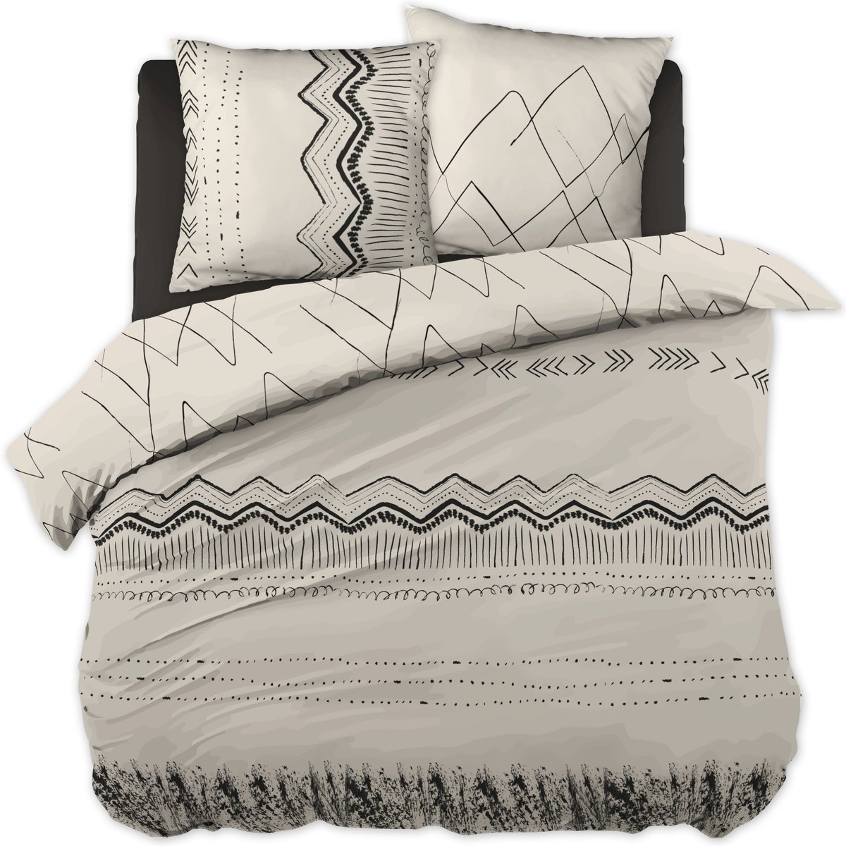 Parure Housse couette Ethnic Berberes ecru, EDEN