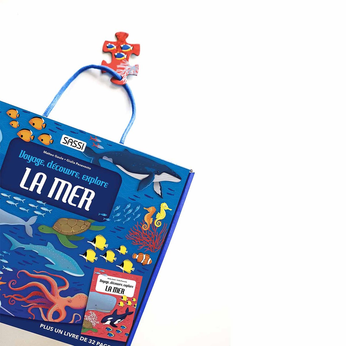 Puzzle & Livre - Voyage, découvre, explore, La mer bleu, SASSI