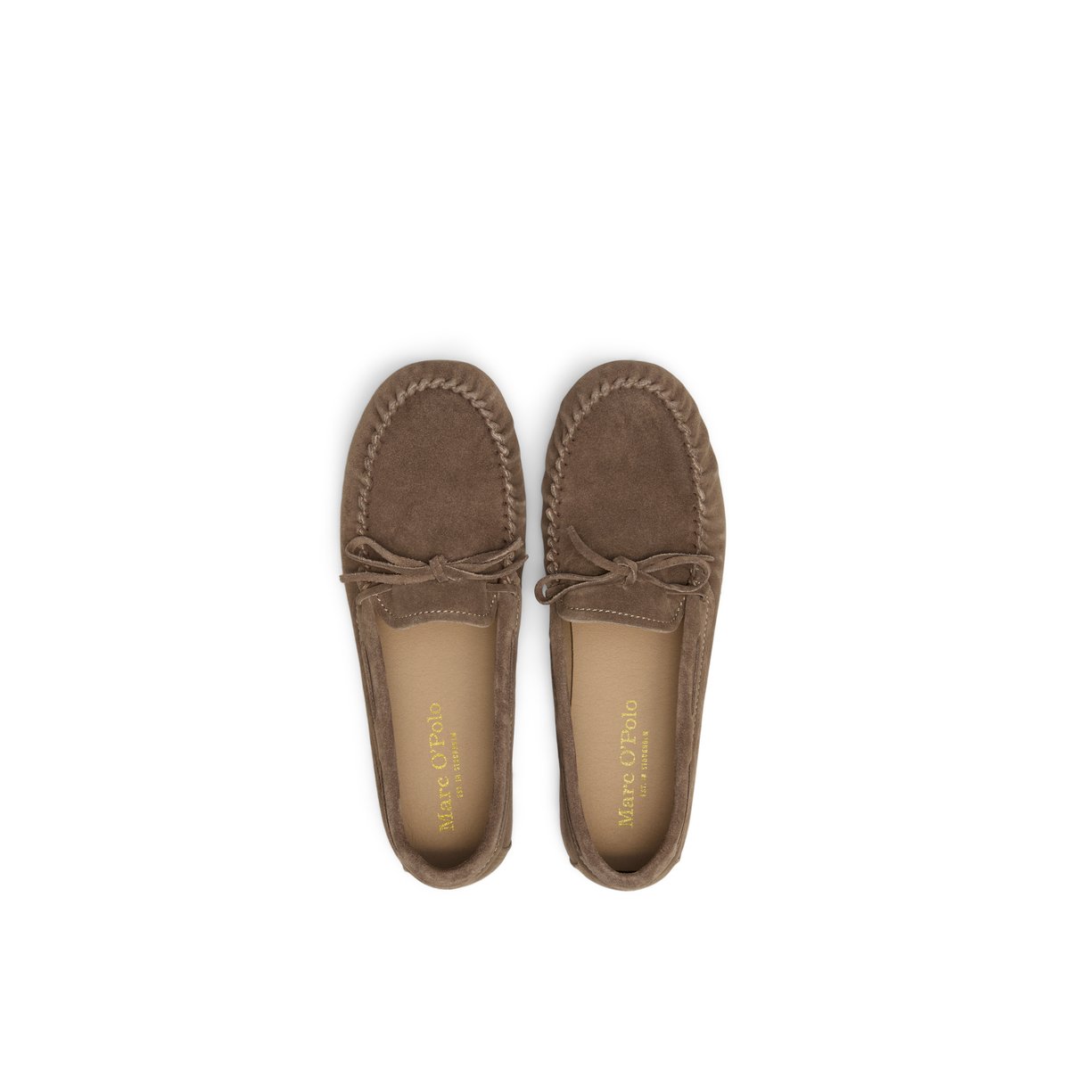 Mocassin modèle Valentina en cuir velours doux marron, MARC O'POLO