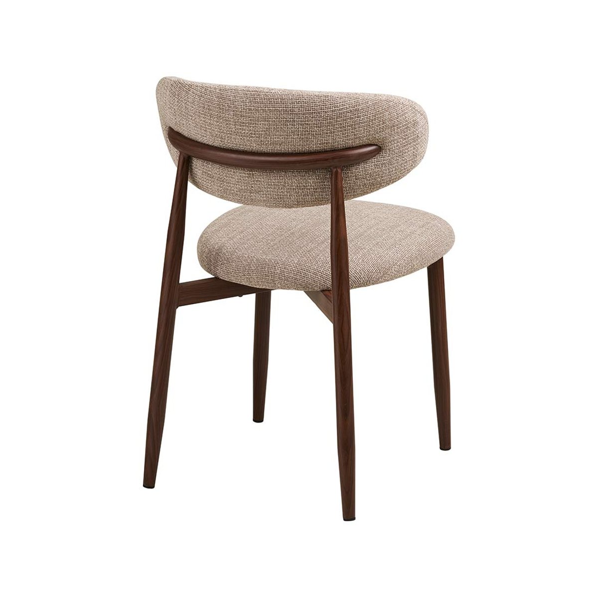 Lot de 2 chaises en tissu texturé, EDDIE marron / beige, BEST MOBILIER