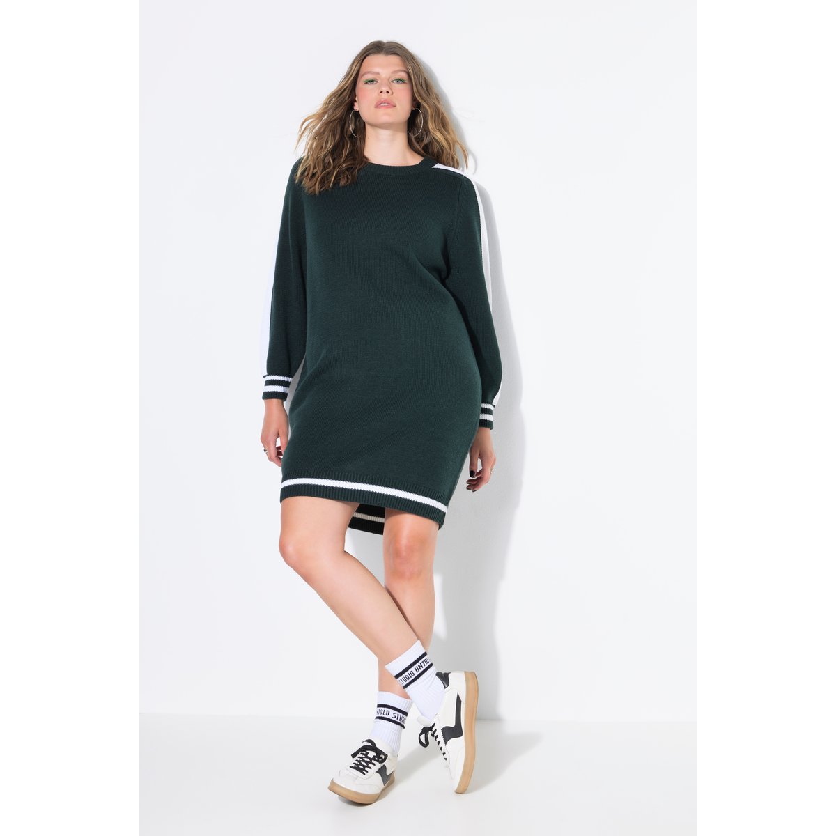 Robe en maille coupe oversize vert minuit, STUDIO UNTOLD