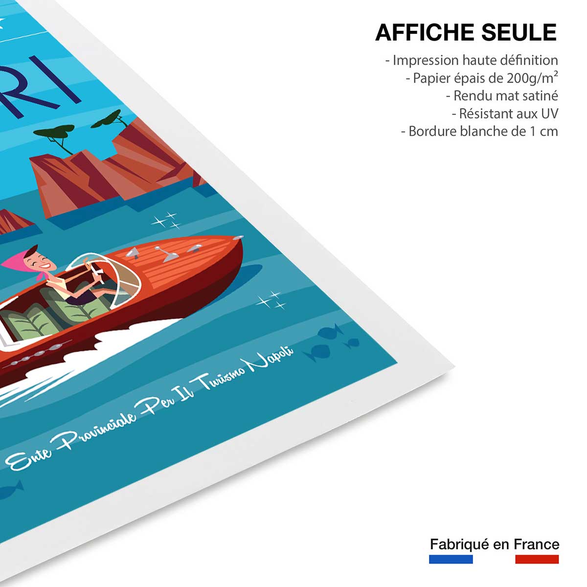 Affiche Voyage à Capri affiche seule, HEXOA