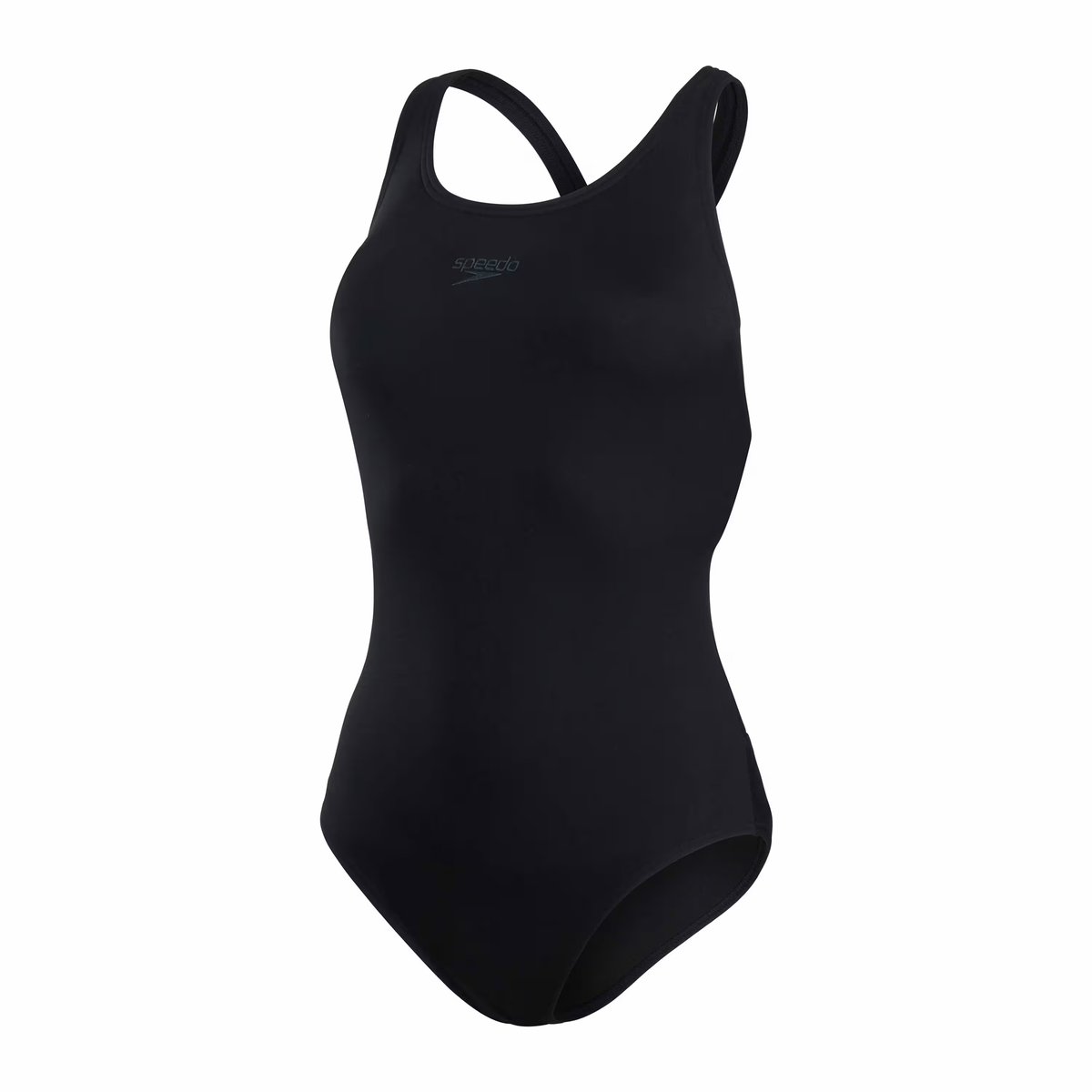 Maillot de bain 1 pièce uni bretelles croisées POWER noir, SPEEDO