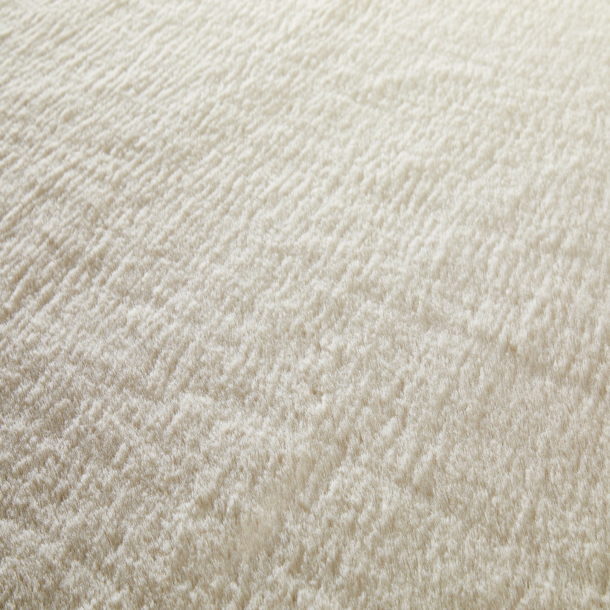 Tapis rond lavable imitation fourrure extra-doux SIBERIE beige, THE DECO FACTORY