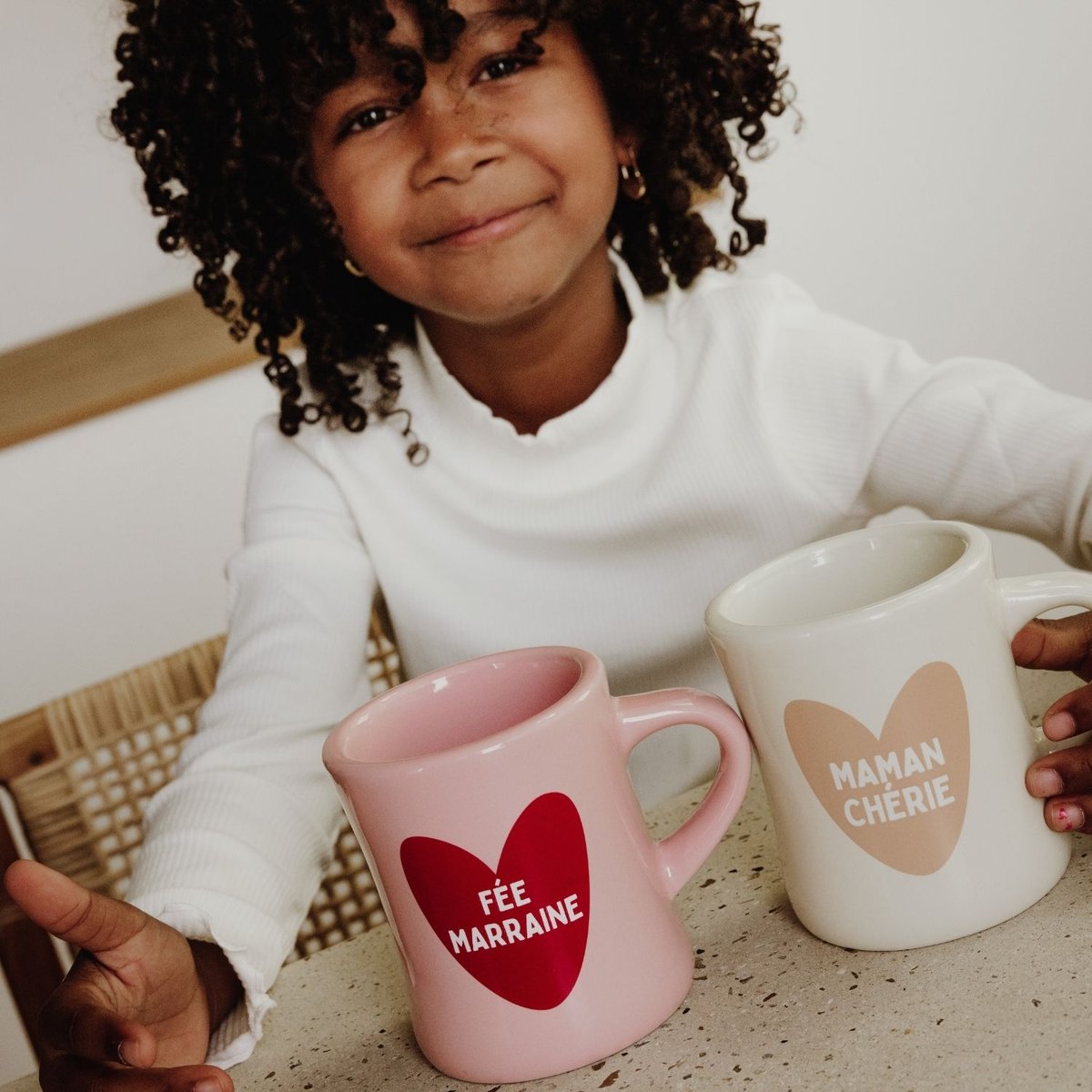 Mug Maman beige, écru, ATELIER WAGRAM