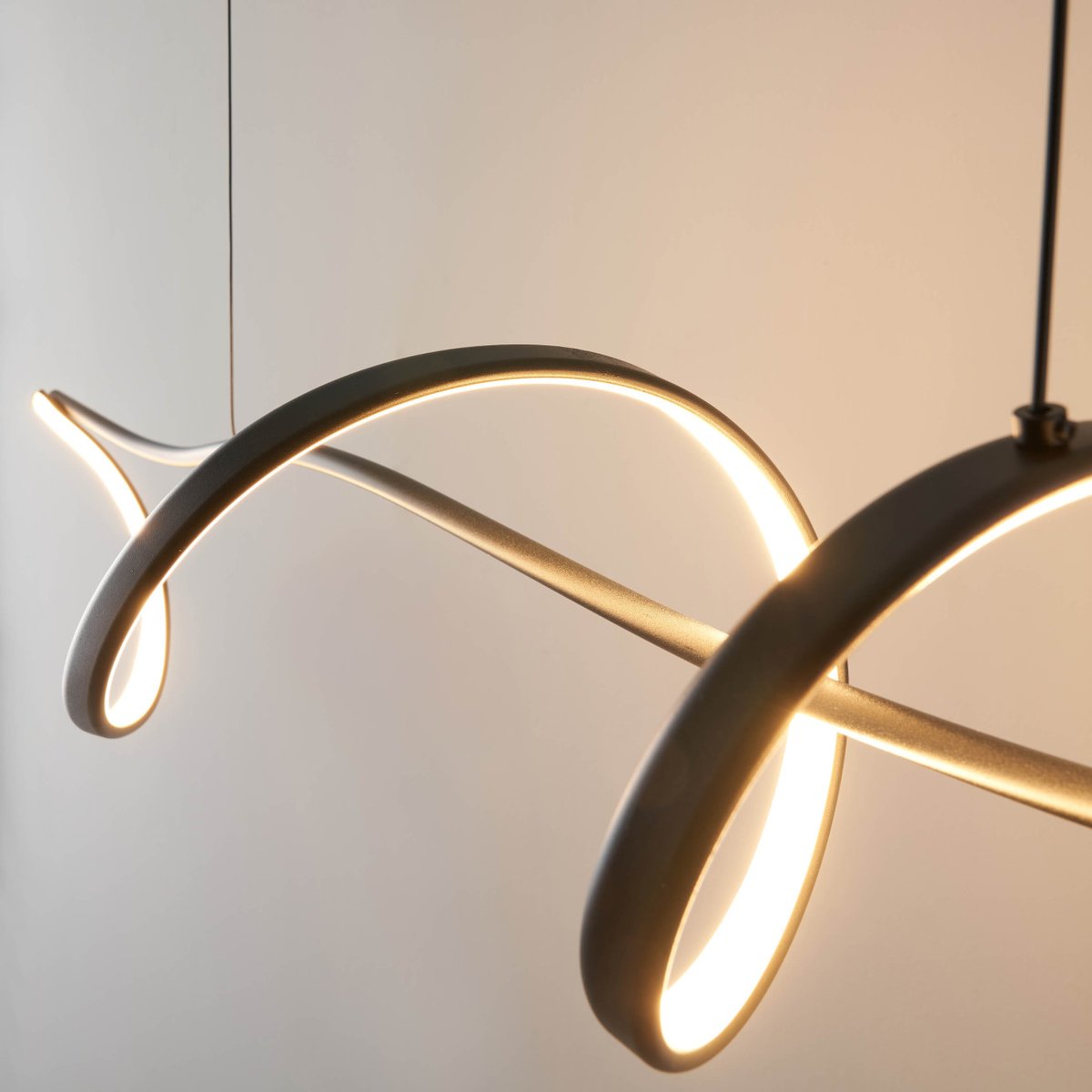 Suspension moderne en spirale - LYBELLA noir, KOSILUM