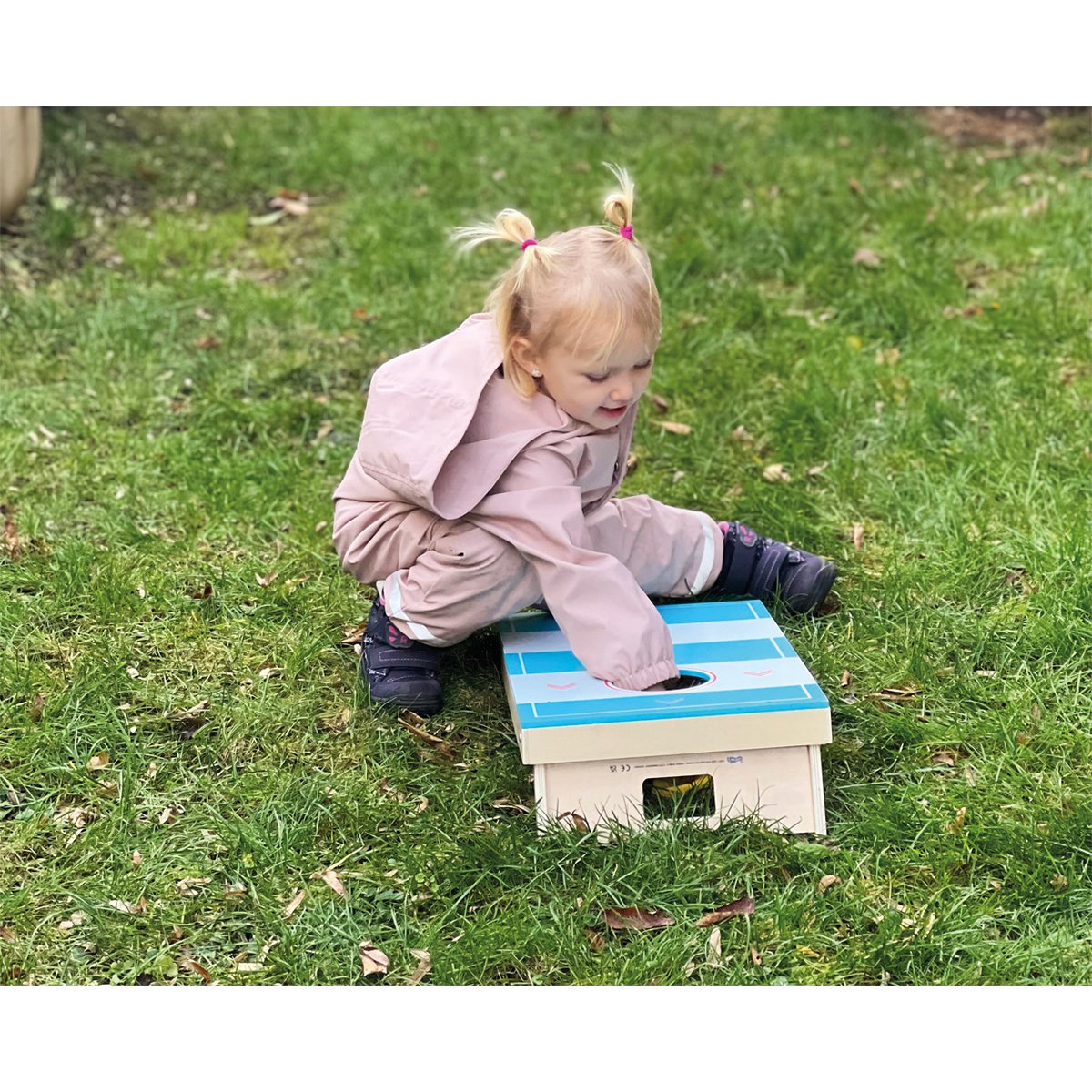 Jeu de Cornhole et de Sling Puck bleu, SMALL FOOT COMPANY