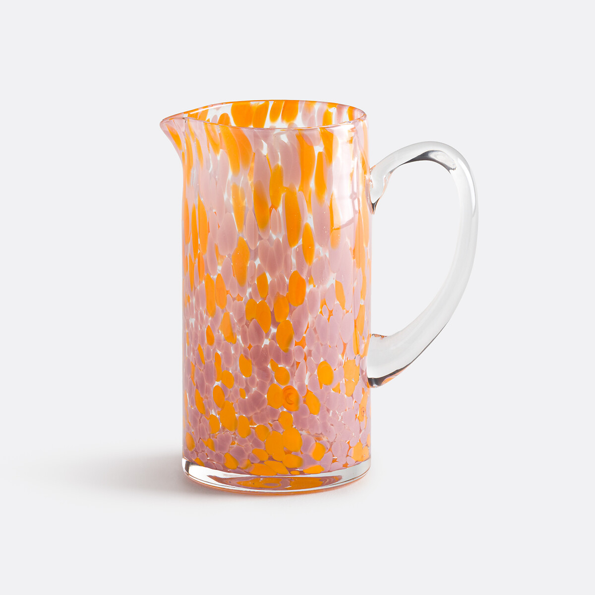 Carafe en verre moucheté, DOTIO rose/orange, LA REDOUTE INTERIEURS