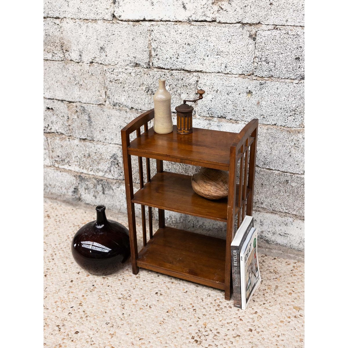 Jolie étagère en bois Isabelle N°322 - Bon état bleu foncé, DEBONGOUT