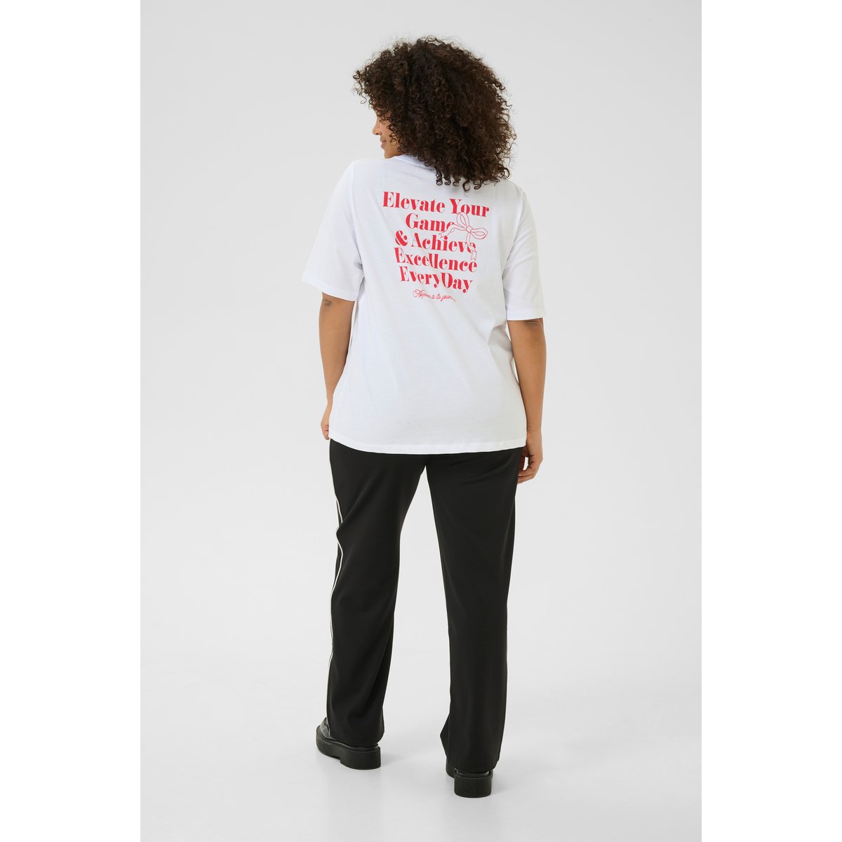 T-shirt blanc optical white, KAFFE CURVE